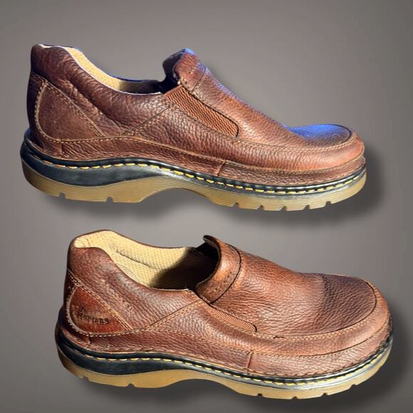 Men\'s Size 10 DR. MARTENS Orson 11198 Brown Pebbled Leather Loafers main image 10